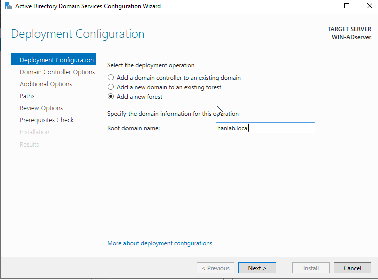Promoting to Domain Controller Screenshot